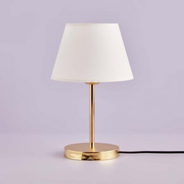 Opviq Lámpara de Mesa AYD-3403 Blanco y Dorado